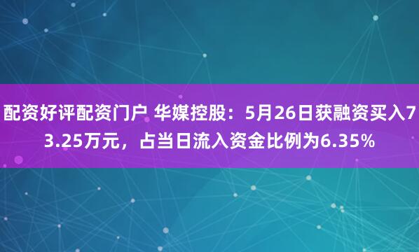 配资好评配资门户 华媒控股：5月26日获融资买入73.25万元，占当日流入资金比例为6.35%