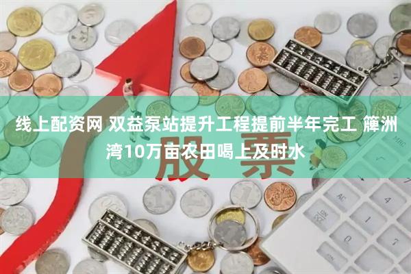 线上配资网 双益泵站提升工程提前半年完工 簰洲湾10万亩农田喝上及时水